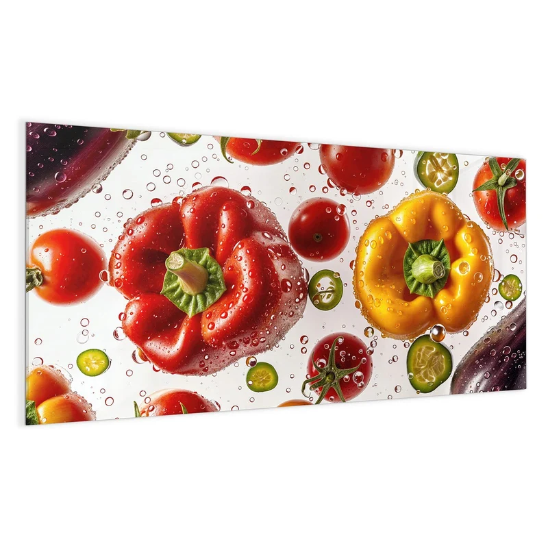 Magnettafel - Paprika und Tomaten