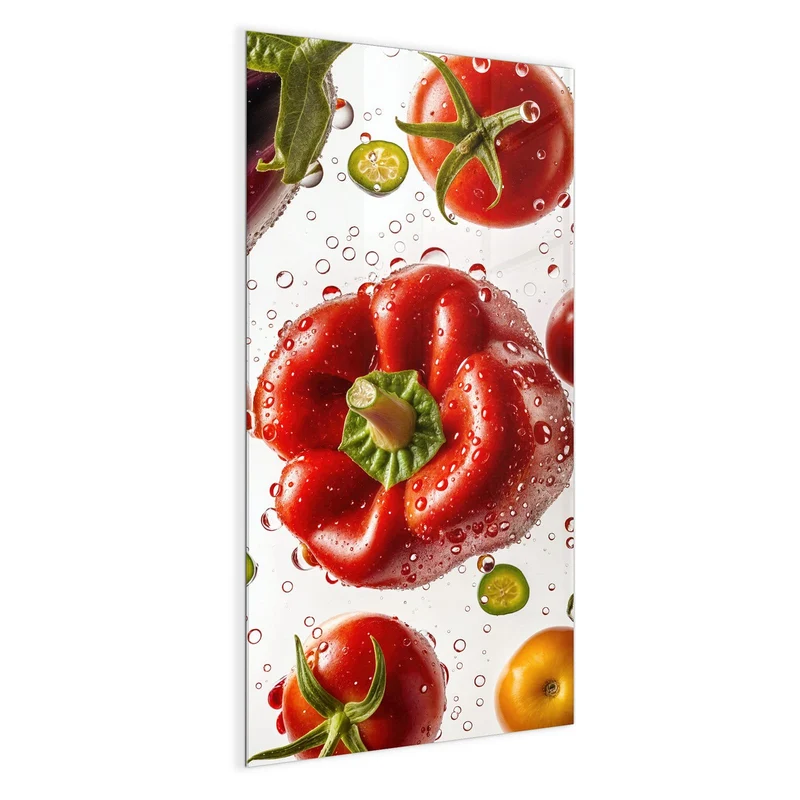 Magnettafel - Paprika und Tomaten