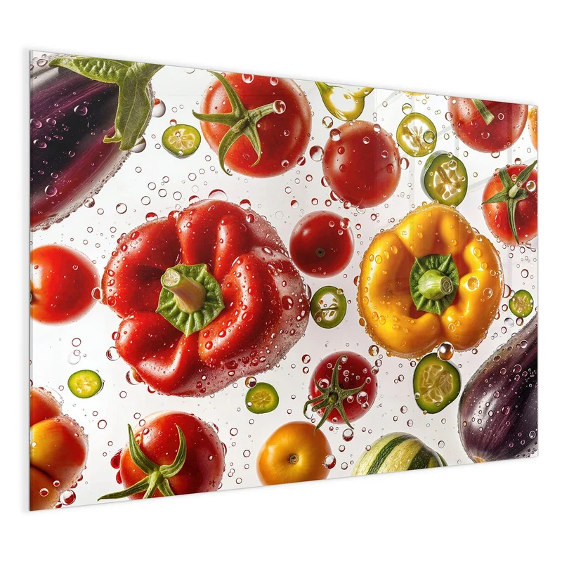 Magnettafel - Paprika und Tomaten