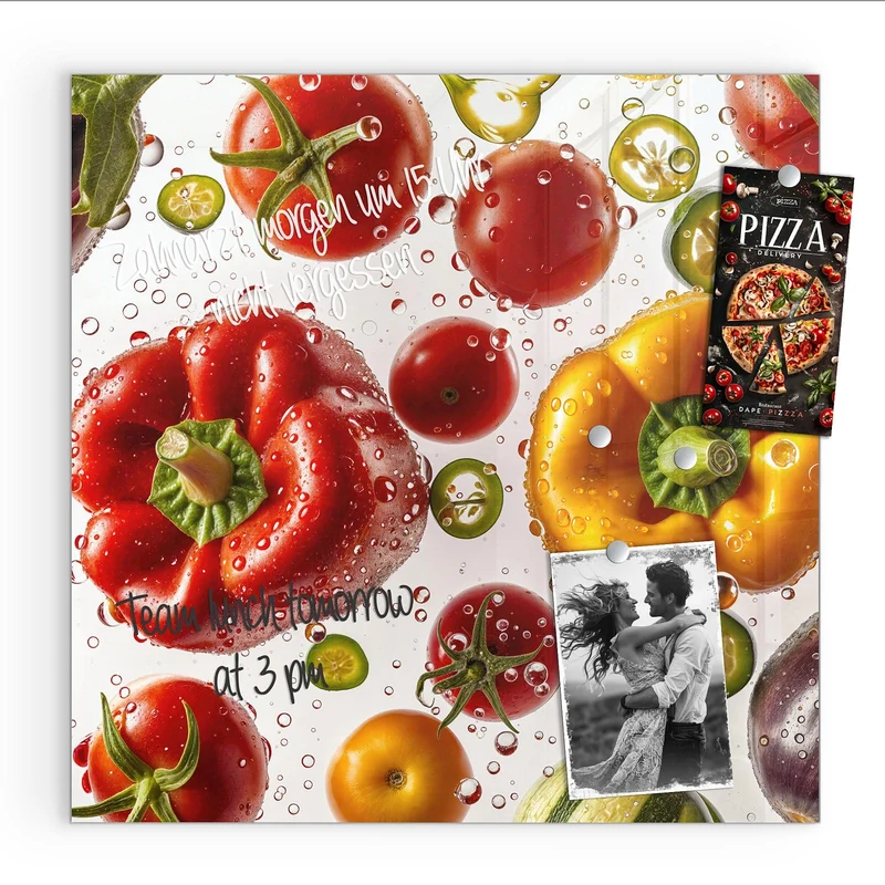 Magnettafel - Paprika und Tomaten