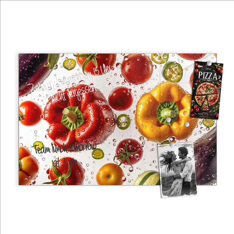 Magnettafel - Paprika und Tomaten