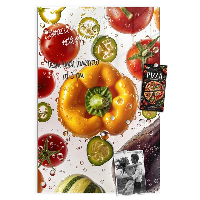 Magnettafel - Paprika und Tomaten