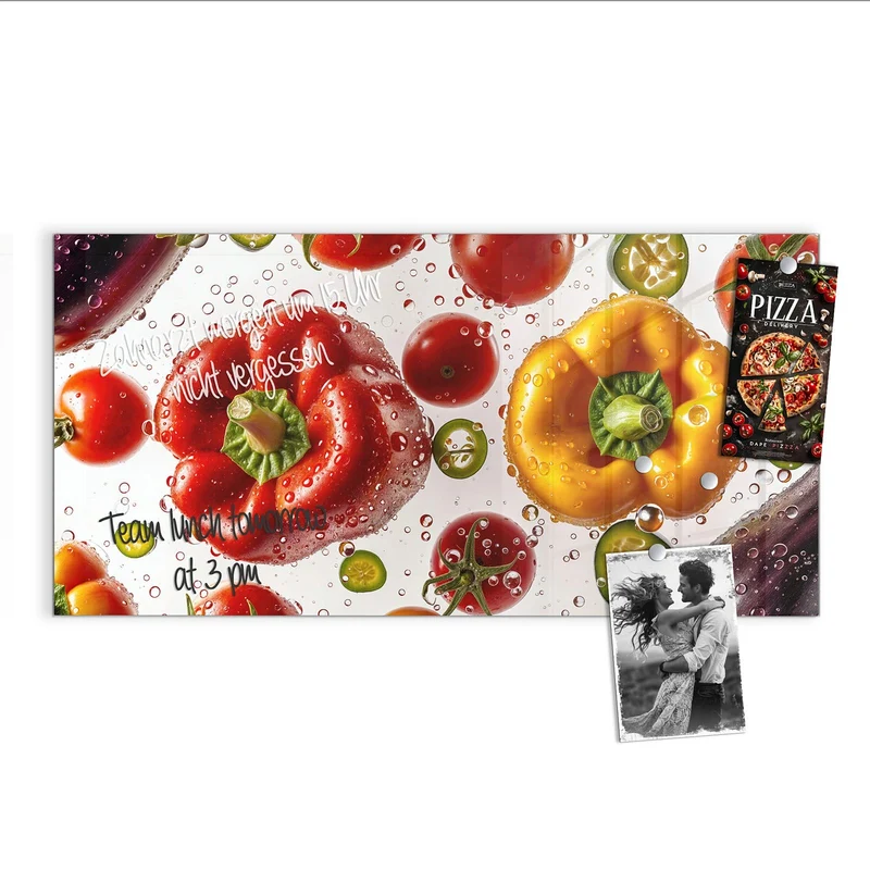 Magnettafel - Paprika und Tomaten
