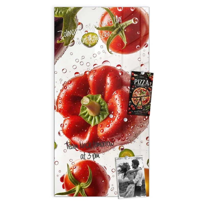 Magnettafel - Paprika und Tomaten