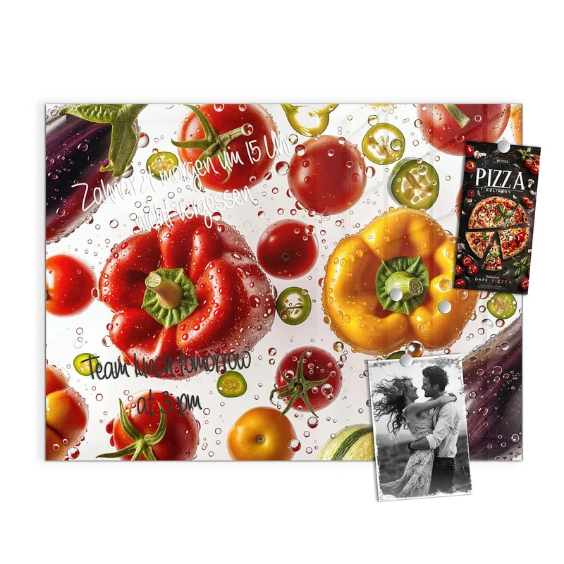Magnettafel - Paprika und Tomaten
