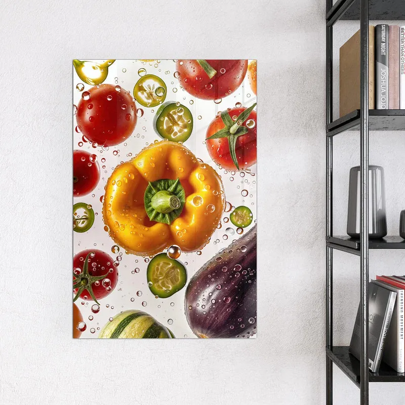 Magnettafel - Paprika und Tomaten