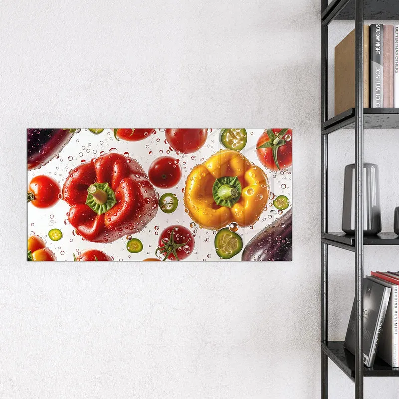 Magnettafel - Paprika und Tomaten
