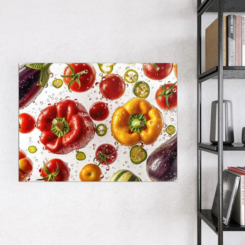 Magnettafel - Paprika und Tomaten