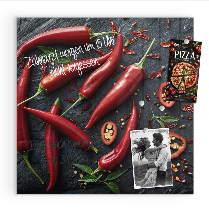 Magnettafel - Feurige Chilis