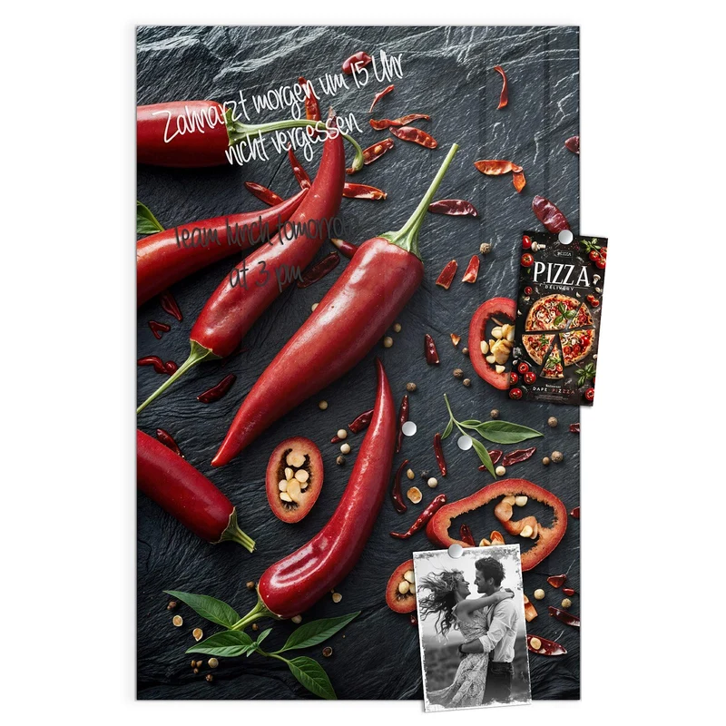 Magnettafel - Feurige Chilis