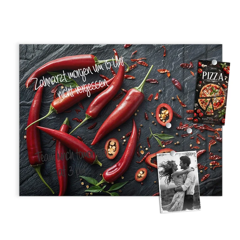 Magnettafel - Feurige Chilis