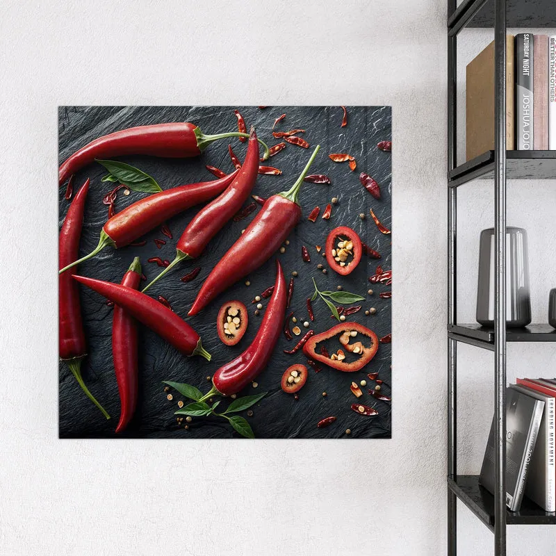 Magnettafel - Feurige Chilis