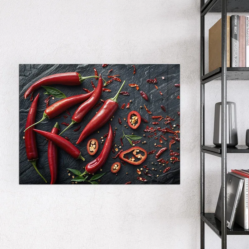 Magnettafel - Feurige Chilis