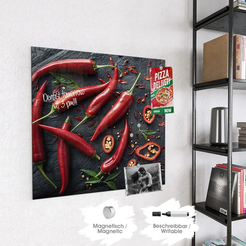 Magnettafel - Feurige Chilis