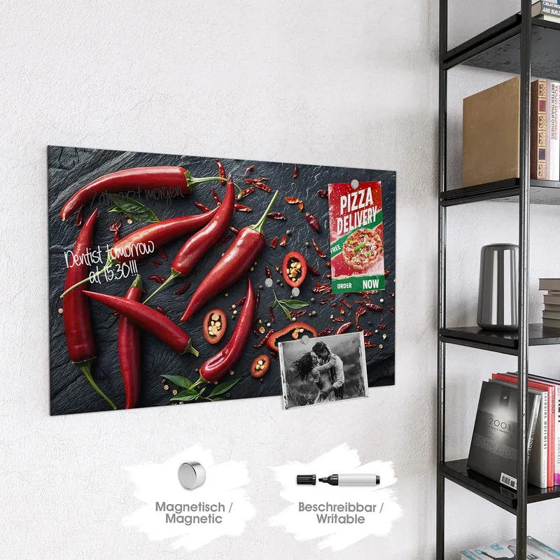 Magnettafel - Feurige Chilis