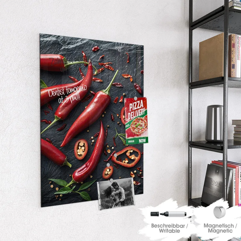 Magnettafel - Feurige Chilis