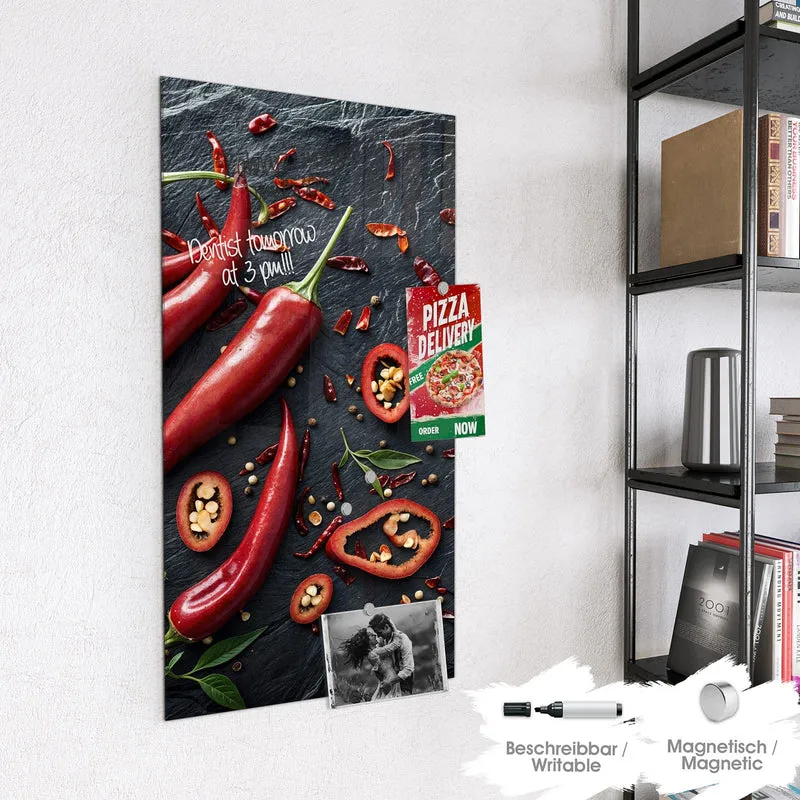 Magnettafel - Feurige Chilis