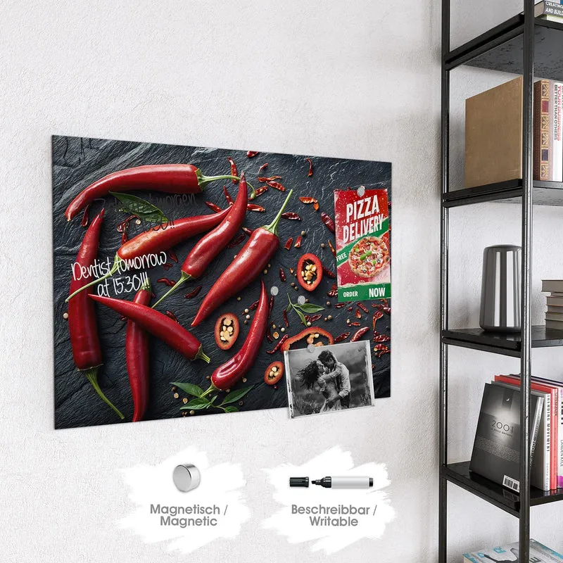 Magnettafel - Feurige Chilis