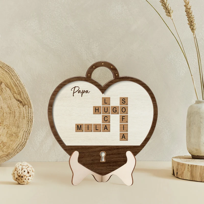 Oma - Personalisierte Kreuzworträtsel Geschenke | Holztafel