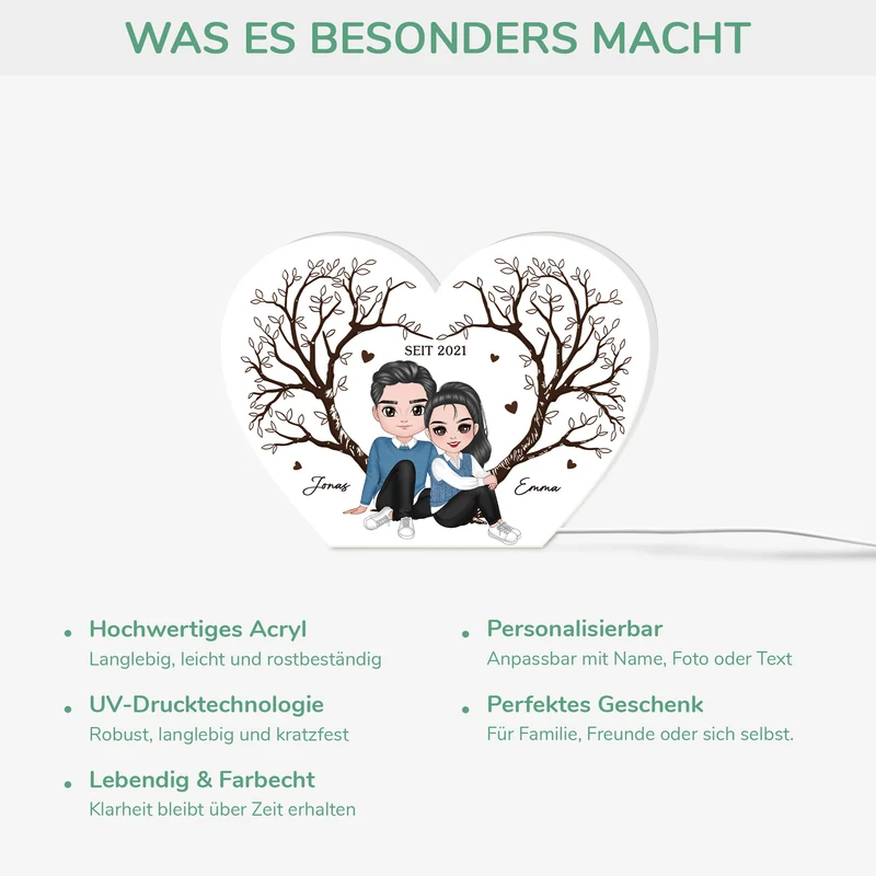 Zusammen Seit - Personalisiertes Geschenk | Lightbox Paar