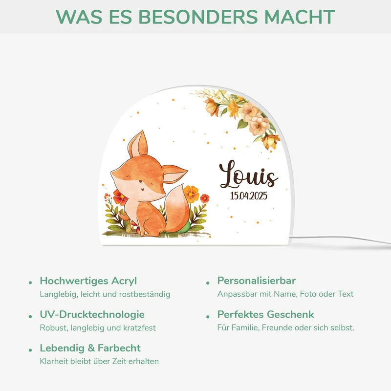 LED Nachtlicht - Personalisierte Geschenke Kinder | Nachtlicht Baby