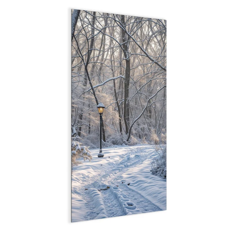 Magnettafel - Verschneiter Waldweg