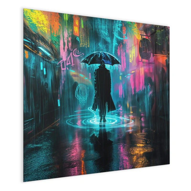 Magnettafel - Regen bei Nacht