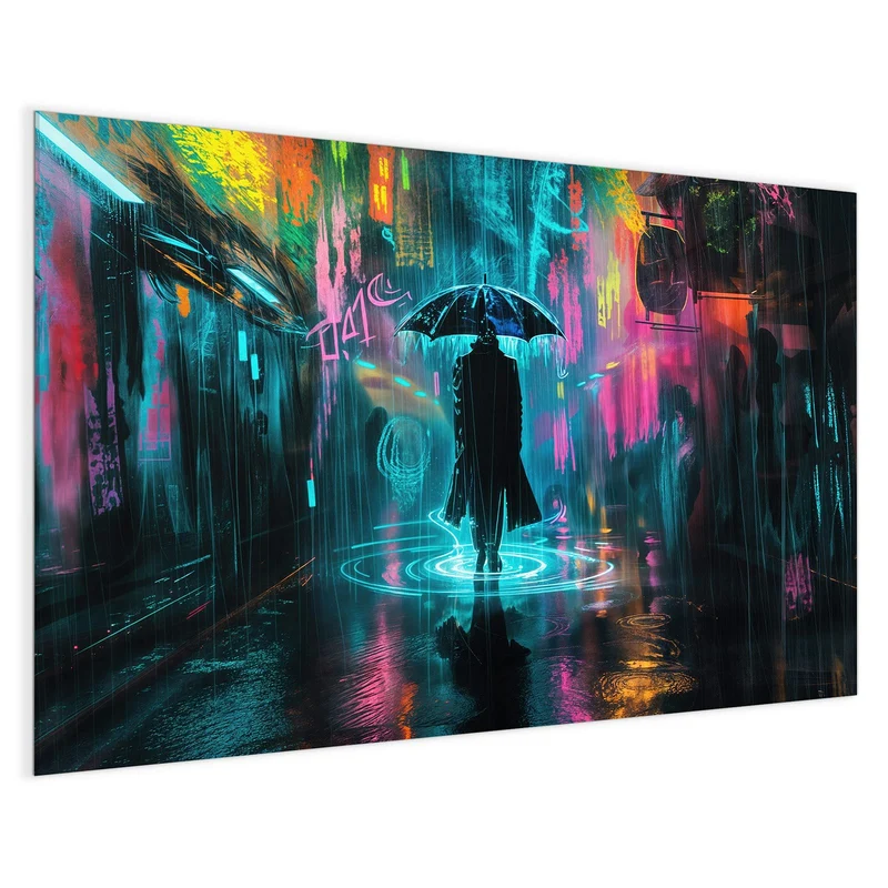 Magnettafel - Regen bei Nacht