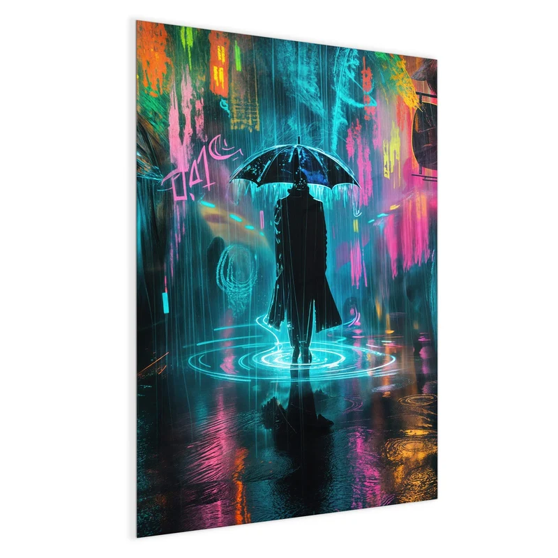 Magnettafel - Regen bei Nacht