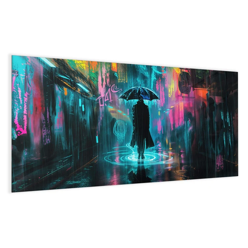 Magnettafel - Regen bei Nacht