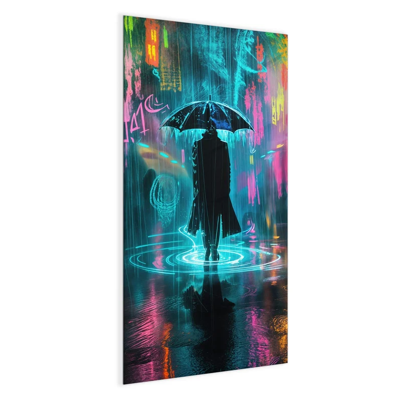 Magnettafel - Regen bei Nacht
