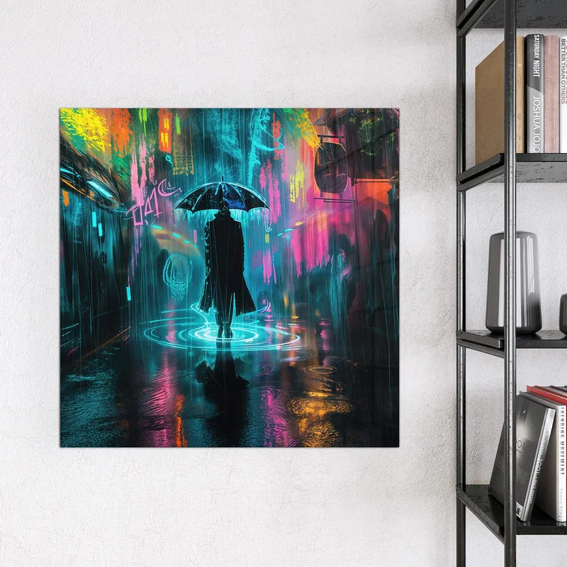 Magnettafel - Regen bei Nacht