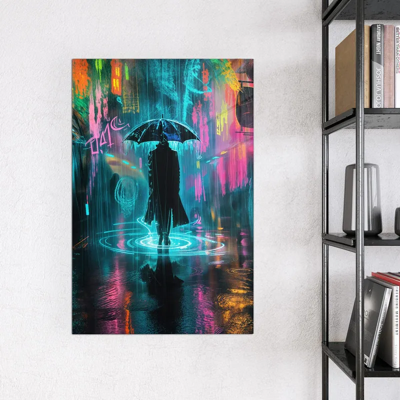 Magnettafel - Regen bei Nacht