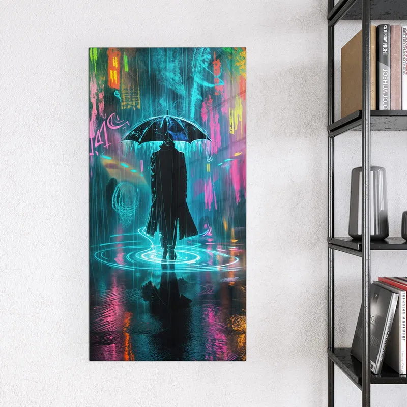 Magnettafel - Regen bei Nacht