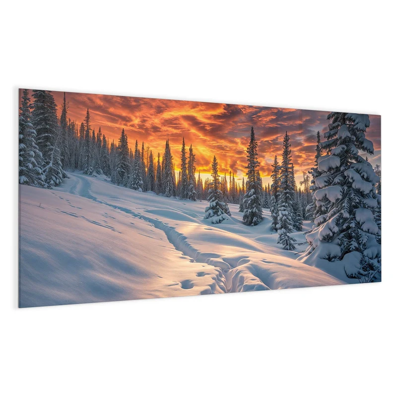 Magnettafel - Schneewehen im Abendrot