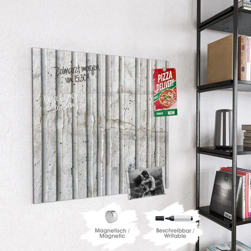 Magnettafel - Geriffelter Beton