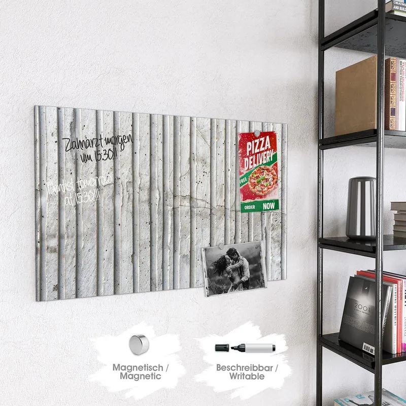Magnettafel - Geriffelter Beton