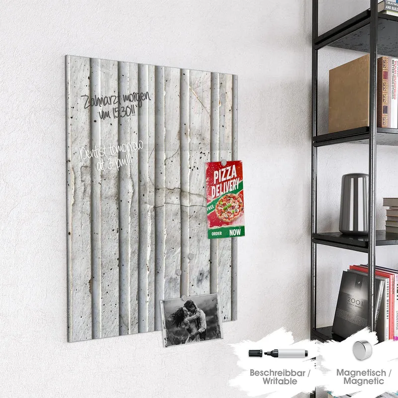 Magnettafel - Geriffelter Beton