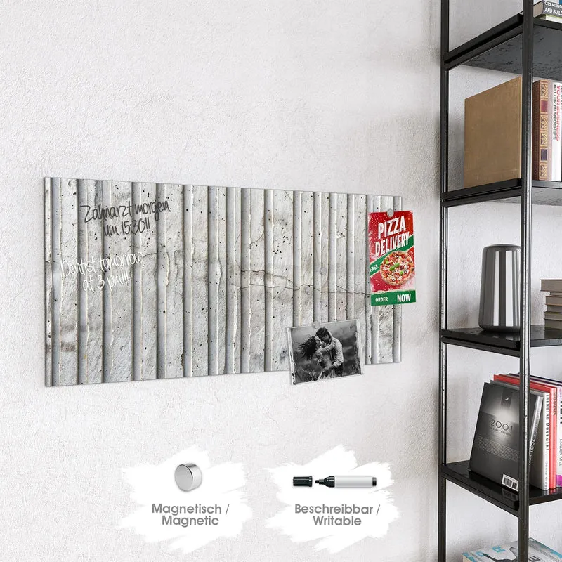 Magnettafel - Geriffelter Beton
