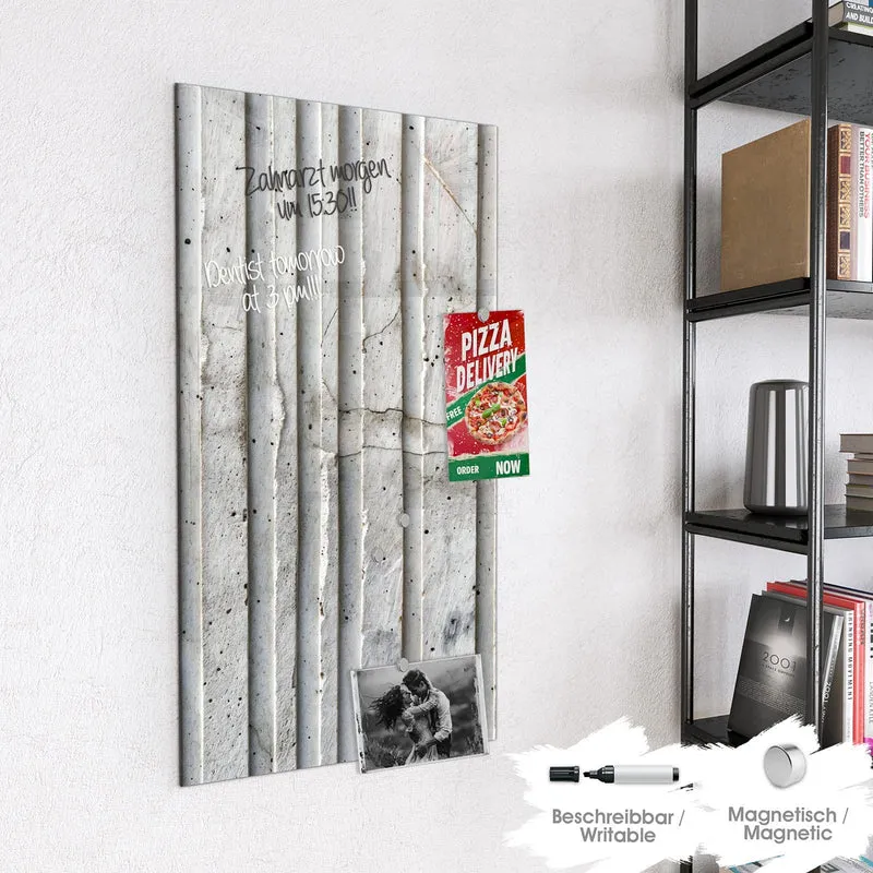 Magnettafel - Geriffelter Beton