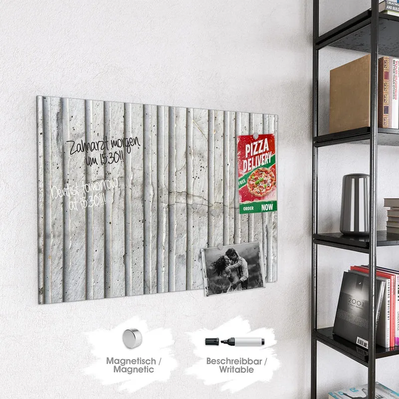Magnettafel - Geriffelter Beton