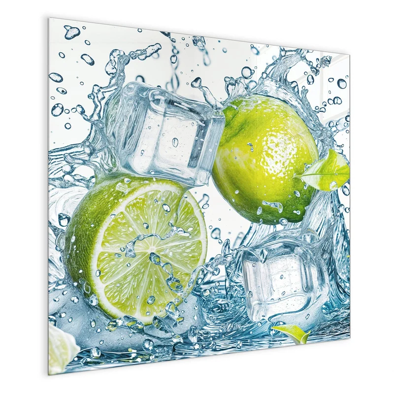 Magnettafel - Limetten mit Eis
