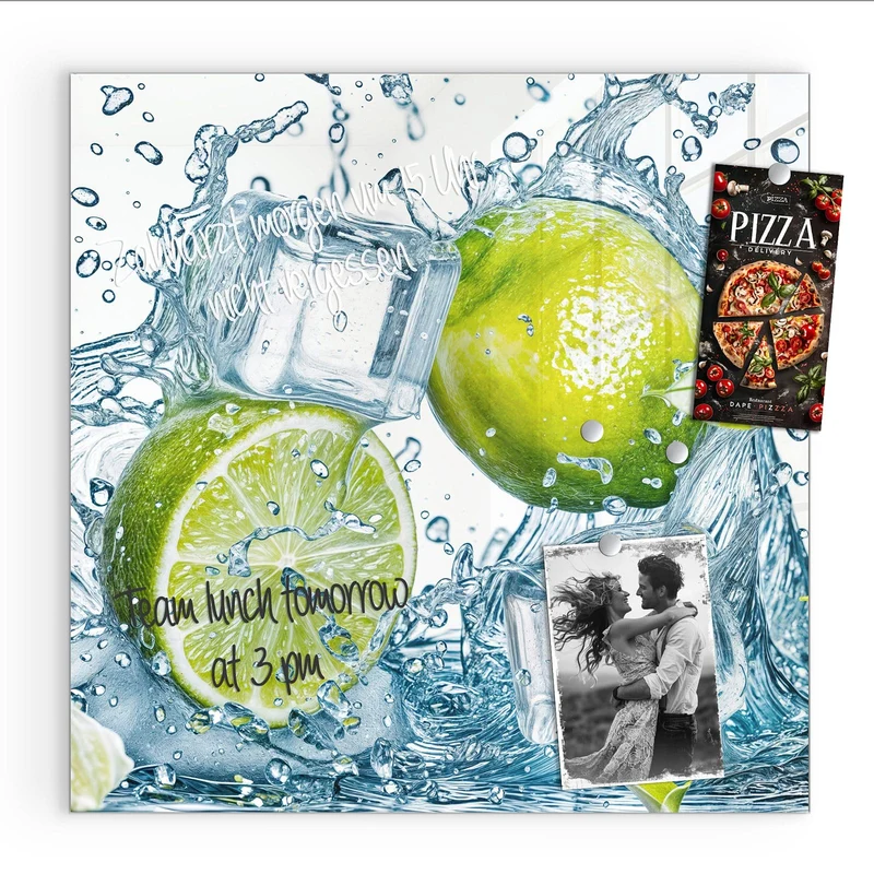 Magnettafel - Limetten mit Eis