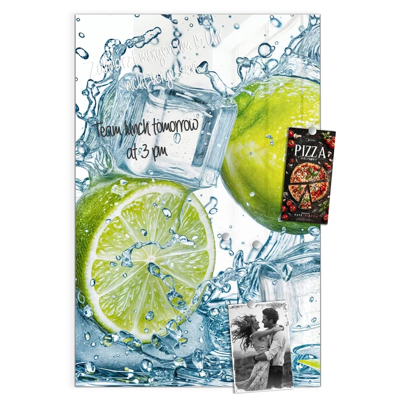 Magnettafel - Limetten mit Eis
