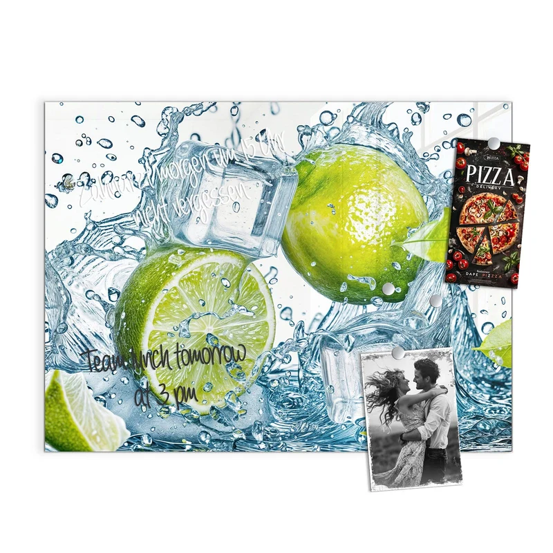 Magnettafel - Limetten mit Eis