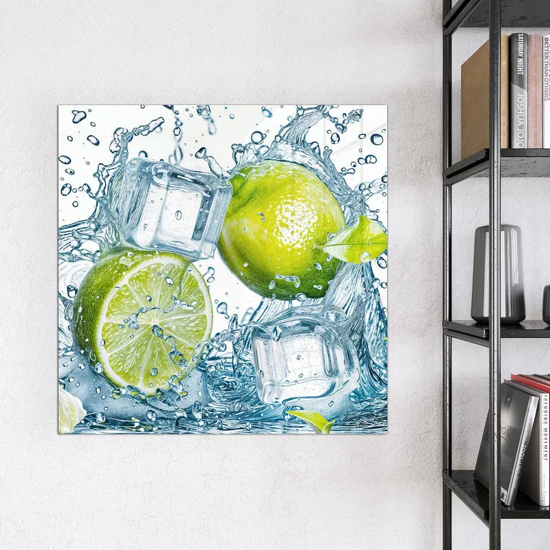 Magnettafel - Limetten mit Eis