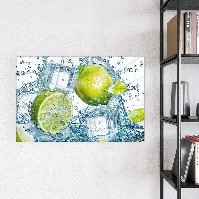 Magnettafel - Limetten mit Eis