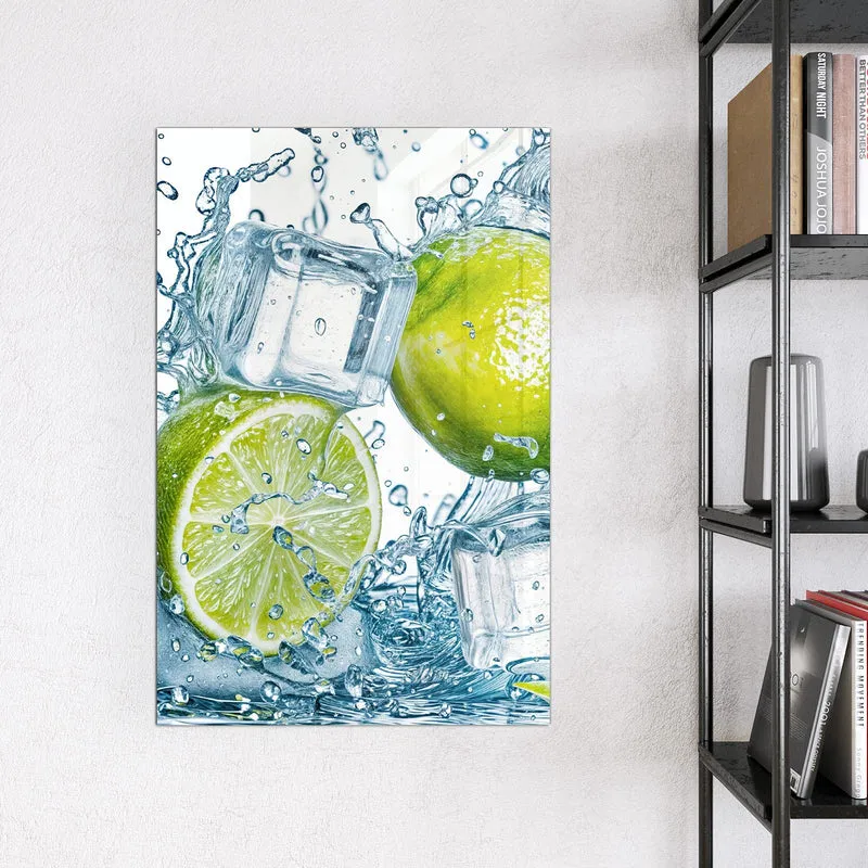 Magnettafel - Limetten mit Eis