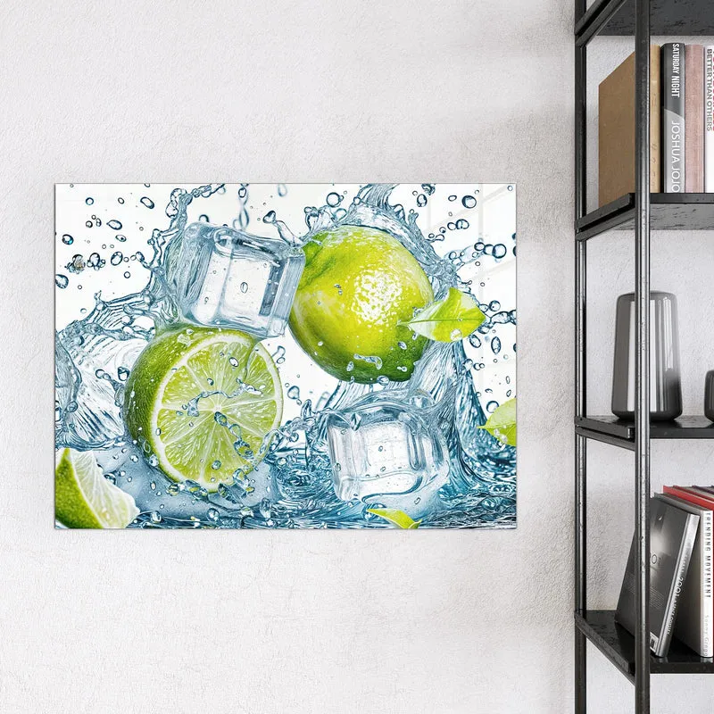 Magnettafel - Limetten mit Eis