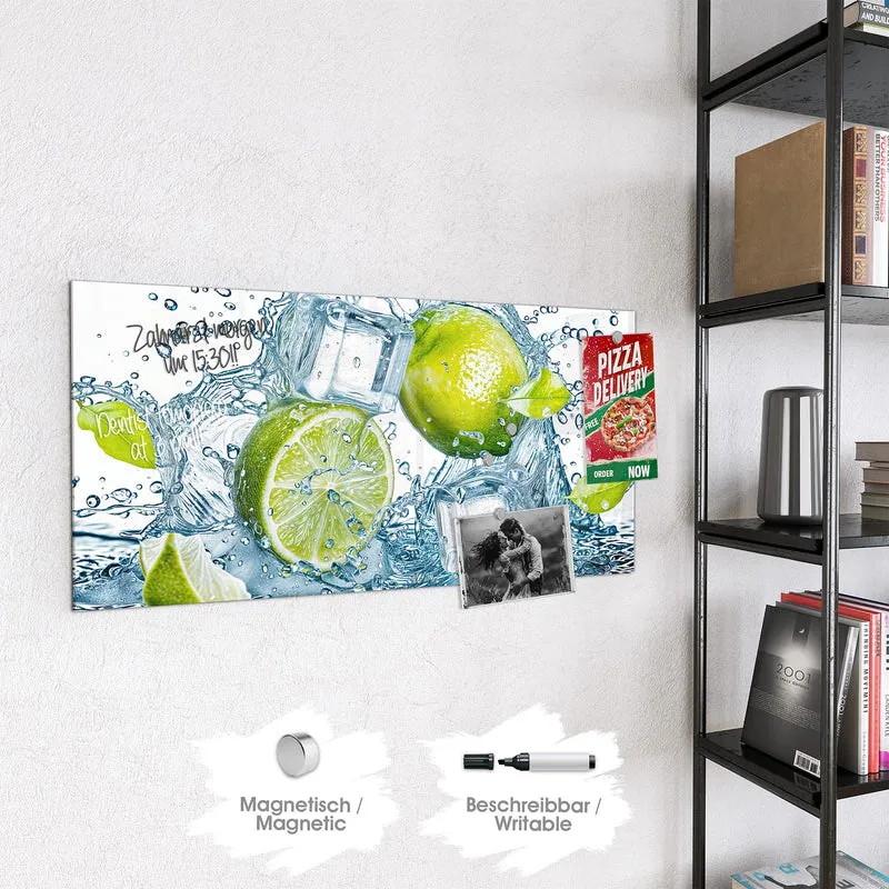 Magnettafel - Limetten mit Eis